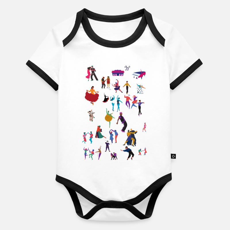 dance Body Bébé bio contrasté manches courtes