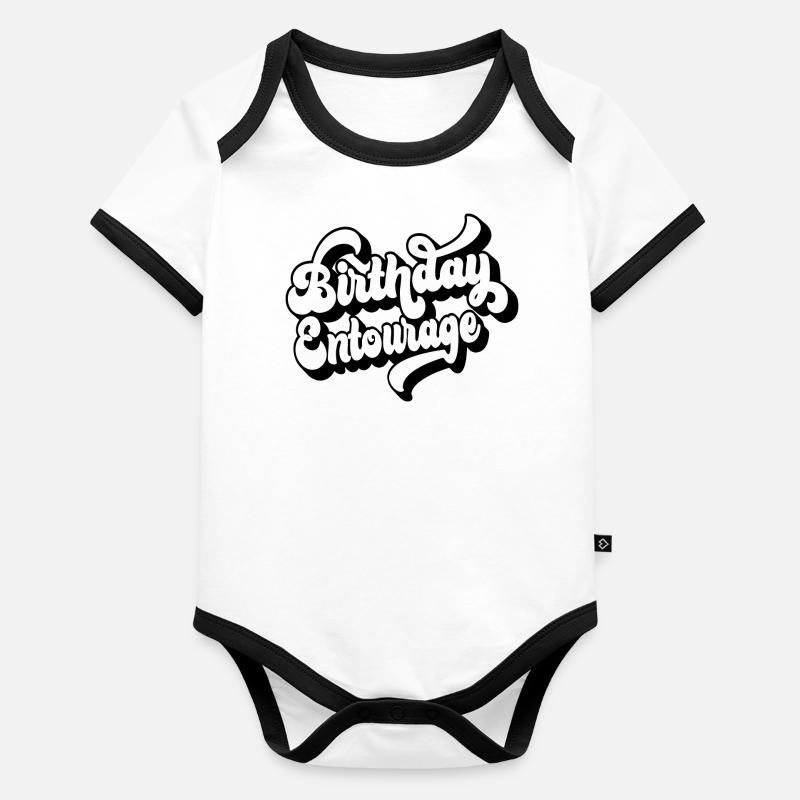 Geburtstags-Entourage Matching Group Geburtstagsfeier Baby Bio-Kurzarm-Kontrastbody