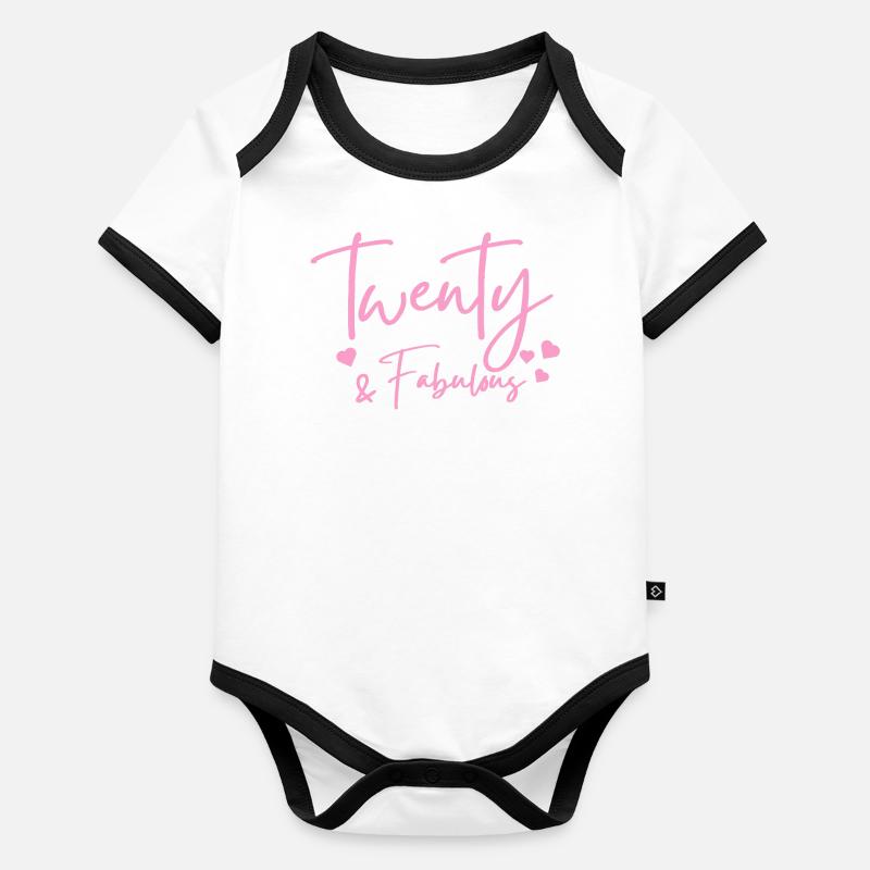 vingt fabuleux Body Bébé bio contrasté manches courtes