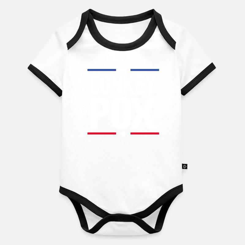 Donkey Pox Baby Bio-Kurzarm-Kontrastbody