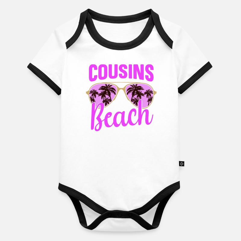 Cousins Beach Baby Bio-Kurzarm-Kontrastbody