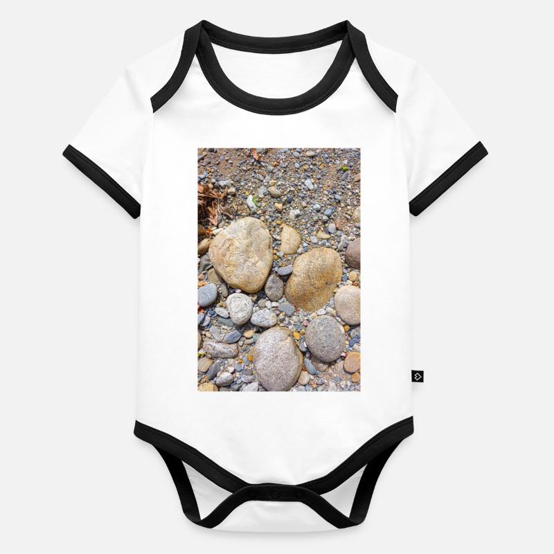 Beach pebbles Organic Baby Contrasting Bodysuit