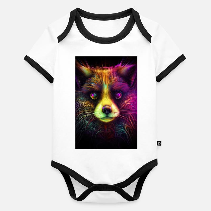Waschbär in der 5. Dimension Baby Bio-Kurzarm-Kontrastbody