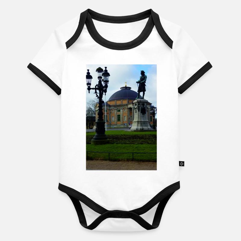 The King before the German Church Organic Baby Contrasting Bodysuit