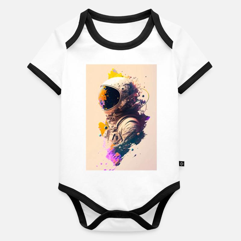 Astronaut painting ZEN Organic Baby Contrasting Bodysuit