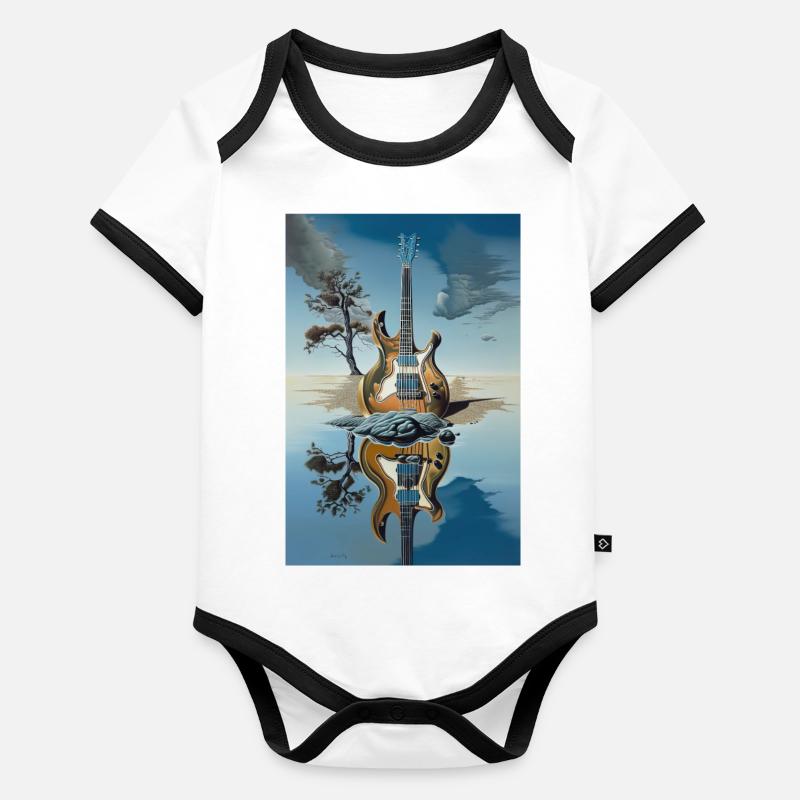 Rhapsodie du désert Body Bébé bio contrasté manches courtes