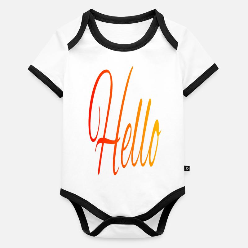 Hello Body Bébé bio contrasté manches courtes