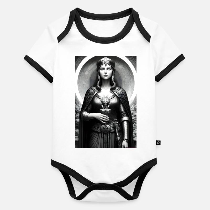 Athéna Body Bébé bio contrasté manches courtes