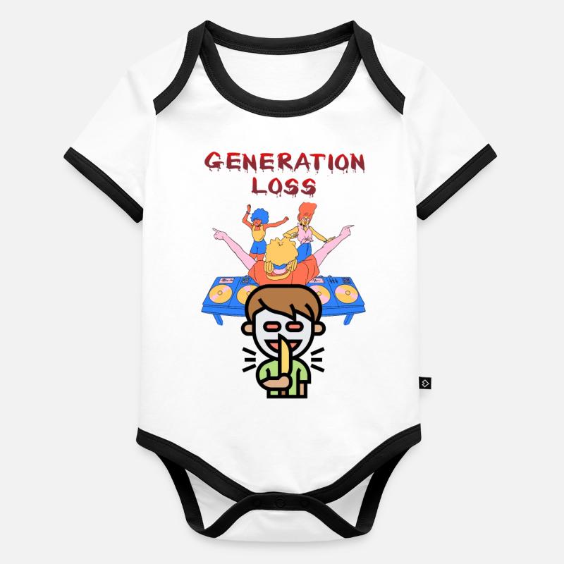 Perte De Génération Body Bébé bio contrasté manches courtes