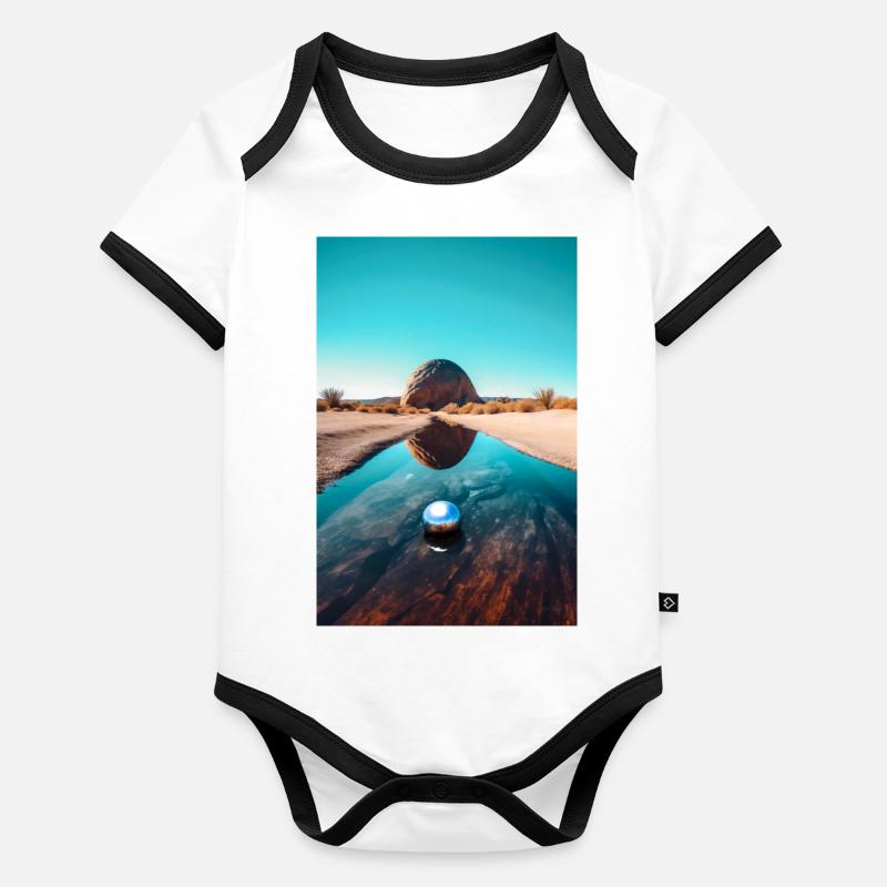 Round Organic Baby Contrasting Bodysuit