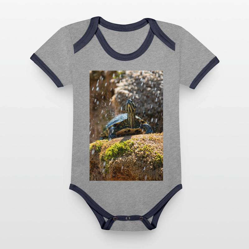 Trachemys scripta scripta scripta Body Bébé bio contrasté manches courtes