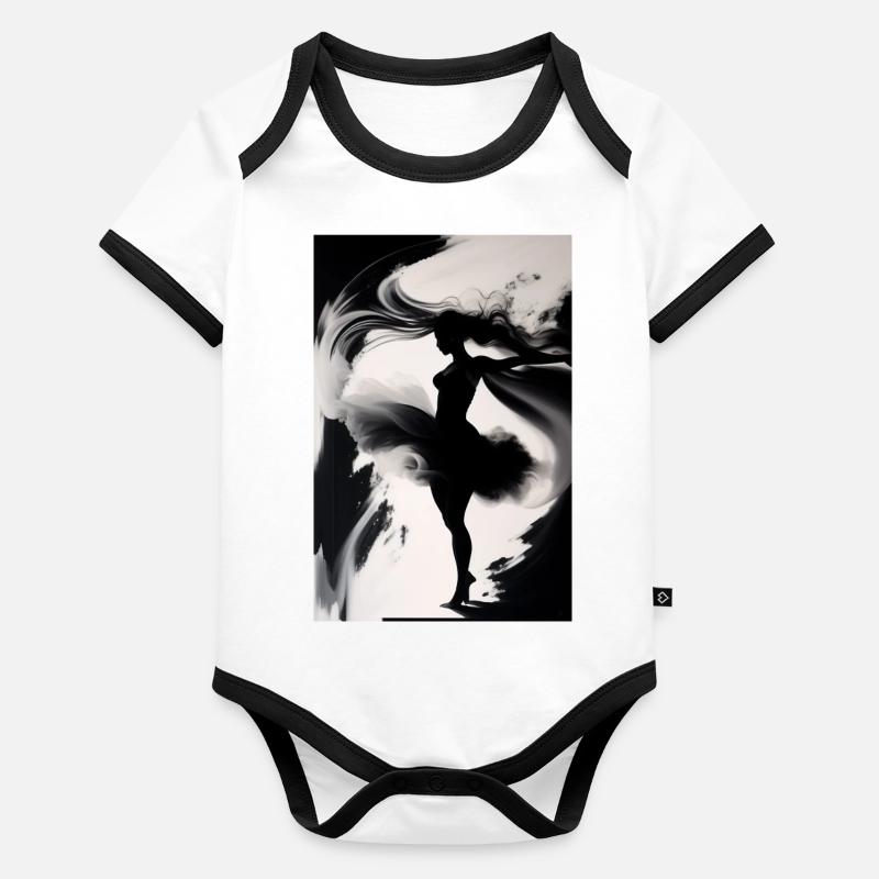 Danseur Body Bébé bio contrasté manches courtes