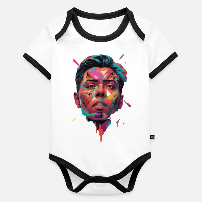 Latin Baby Bio-Kurzarm-Kontrastbody