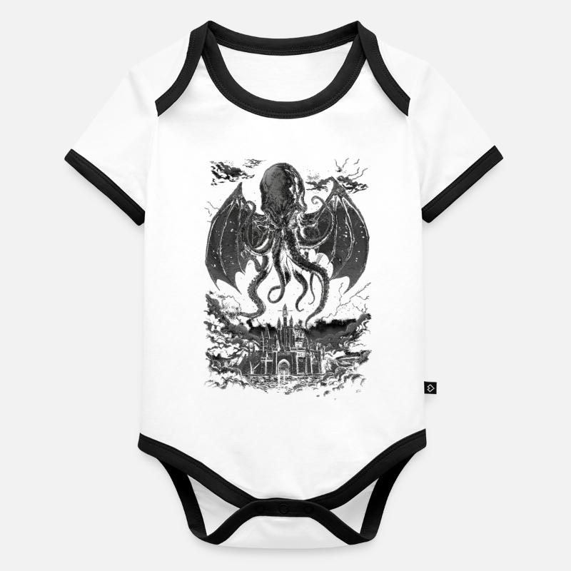 Le cauchemar de Cthulhu Body Bébé bio contrasté manches courtes