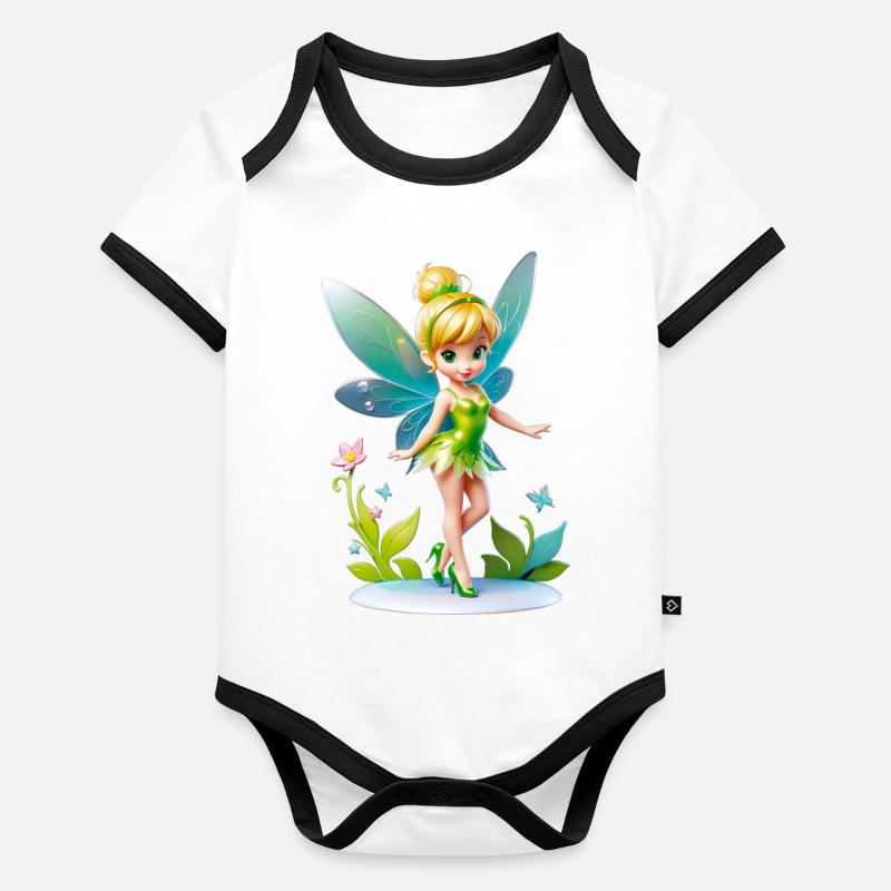 Petite Fée 11 Body Bébé bio contrasté manches courtes