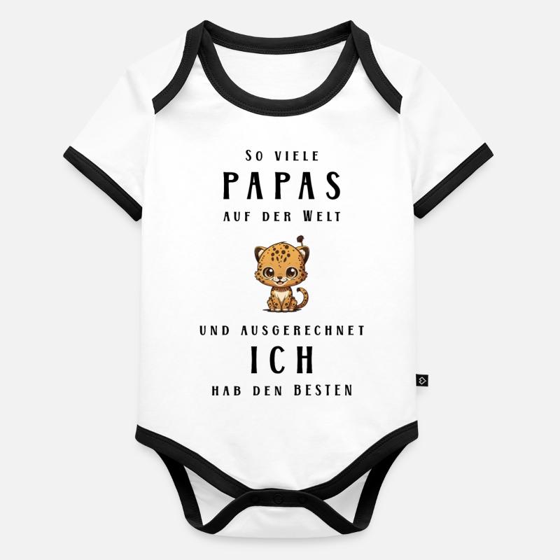 Bester Papa Baby Bio-Kurzarm-Kontrastbody