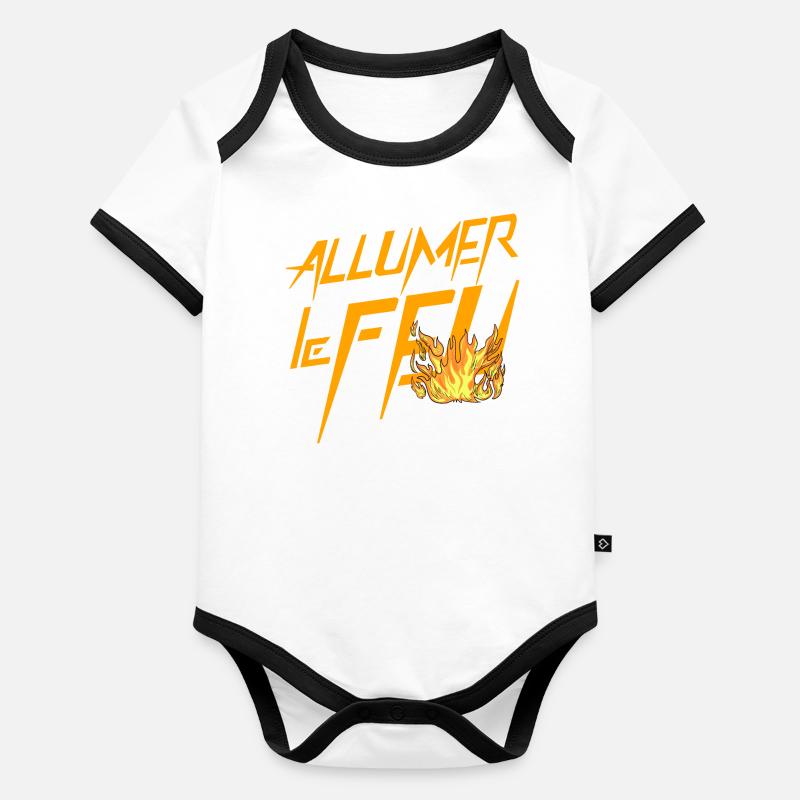 Allumer le feu Body Bébé bio contrasté manches courtes