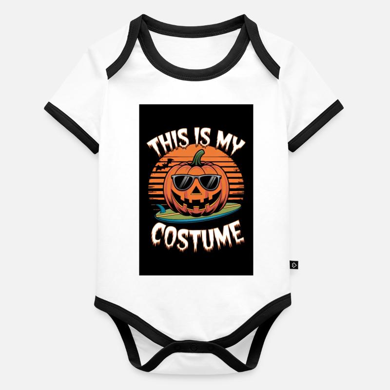 C’est mon costume d’Halloween Body Bébé bio contrasté manches courtes