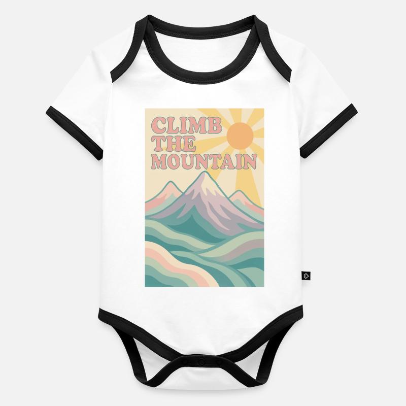 Mountain Body Bébé bio contrasté manches courtes