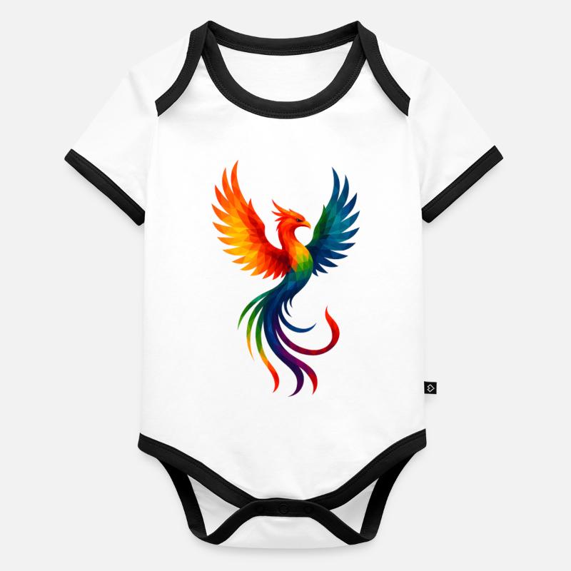 Animaux de style WPAP - Phoenix Body Bébé bio contrasté manches courtes