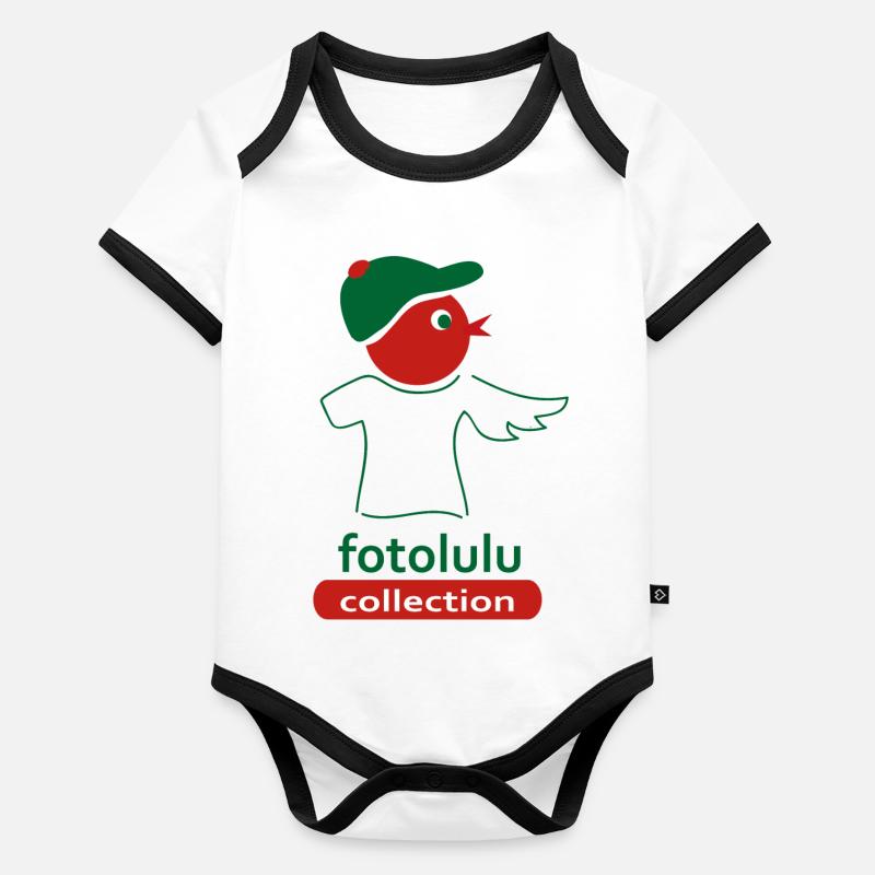 fotolulu collection Baby Bio-Kurzarm-Kontrastbody