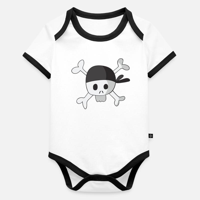 pirate Body Bébé bio contrasté manches courtes