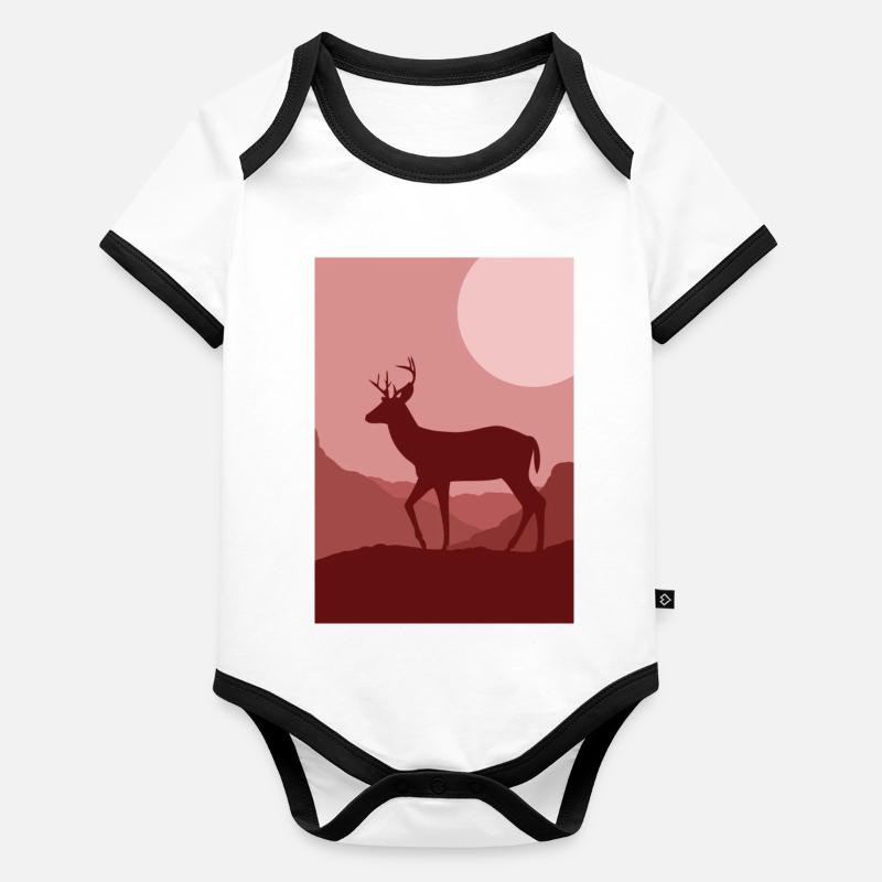 deerprint Organic Baby Contrasting Bodysuit