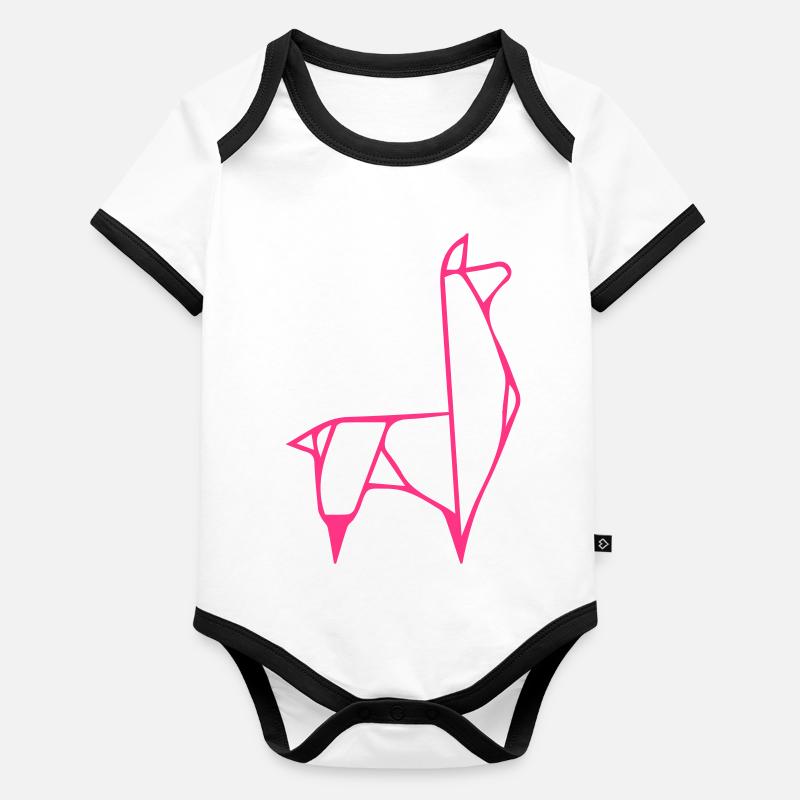lama Body Bébé bio contrasté manches courtes