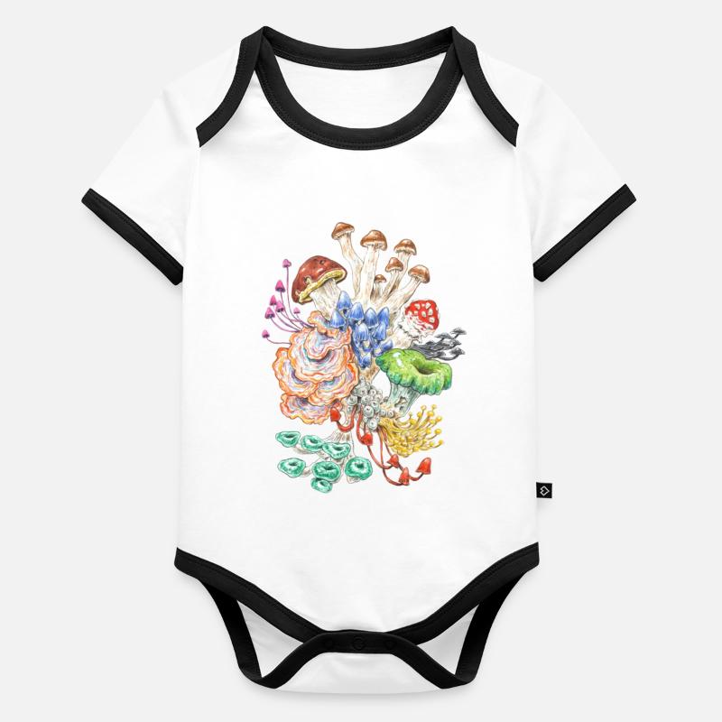 Wild bunch / mushrooms Organic Baby Contrasting Bodysuit