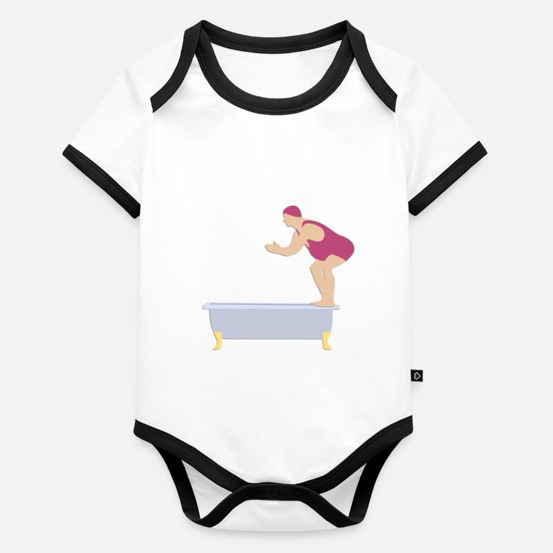 plongeurs de bain Body Bébé bio contrasté manches courtes