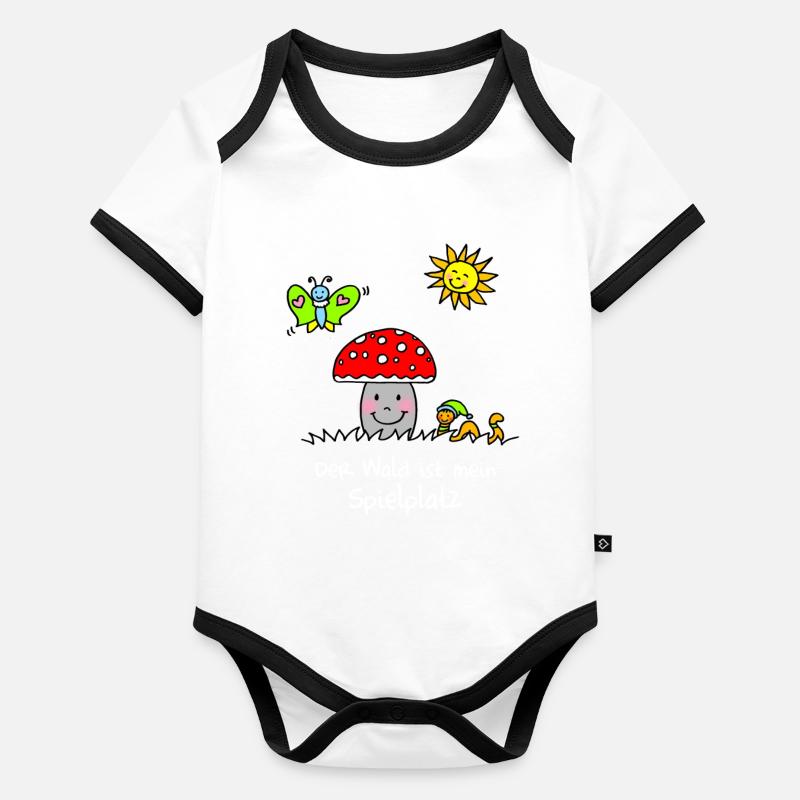 The forest is my playground Organic Baby Contrasting Bodysuit