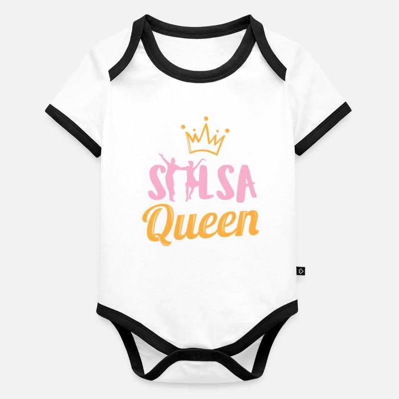 Salsa Dancing Salsa Queen Salsa Idée cadeau d’anniversaire Body Bébé bio contrasté manches courtes