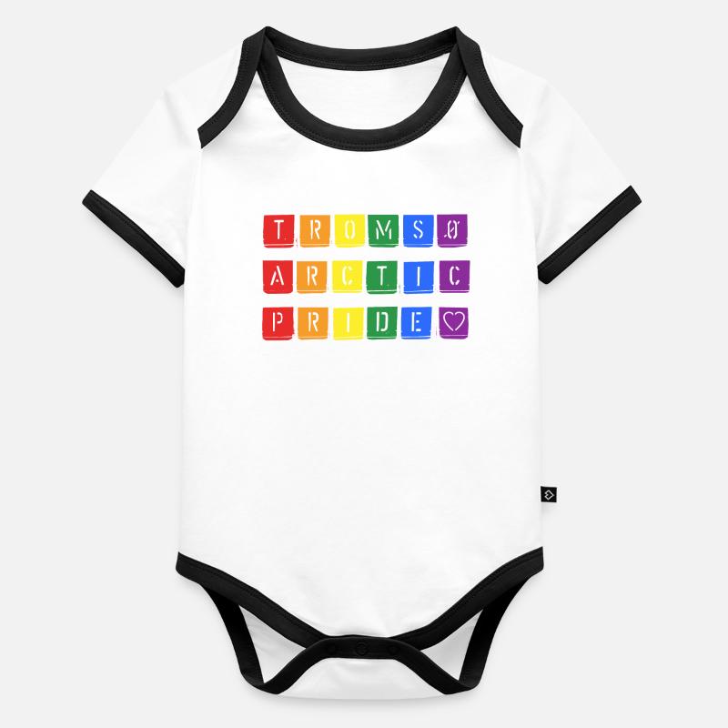 Tromsø Arctic Pride Body Bébé bio contrasté manches courtes