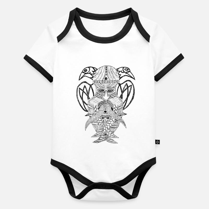 Le masque d'Odin Body Bébé bio contrasté manches courtes
