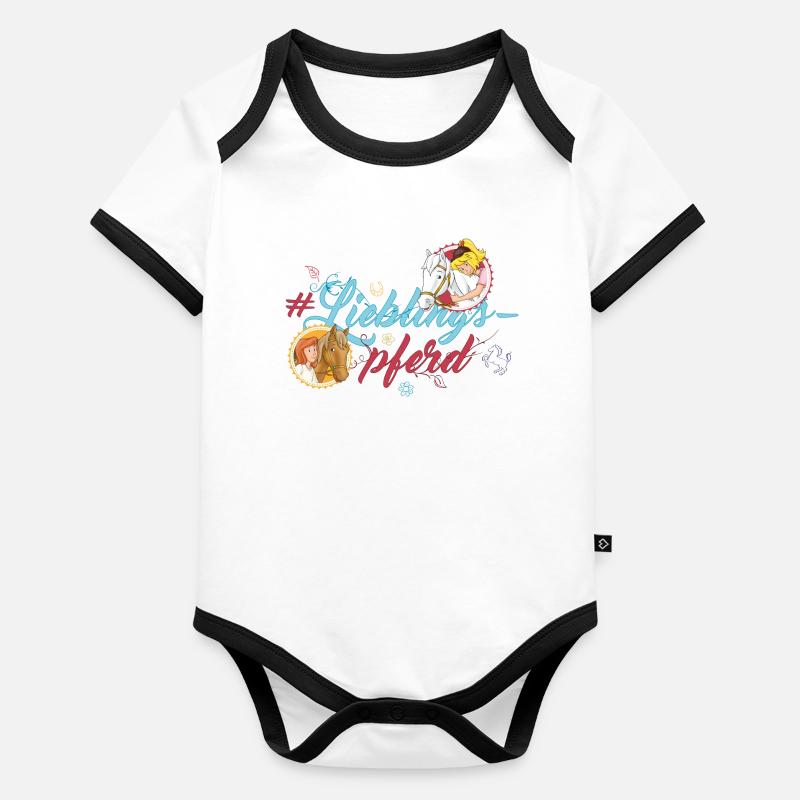 Bibi und Tina 'Lieblingspferd' Baby Bio-Kurzarm-Kontrastbody