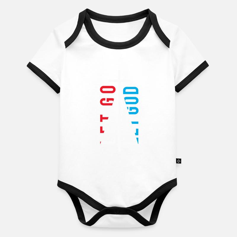 Croix - chrétienne Body Bébé bio contrasté manches courtes