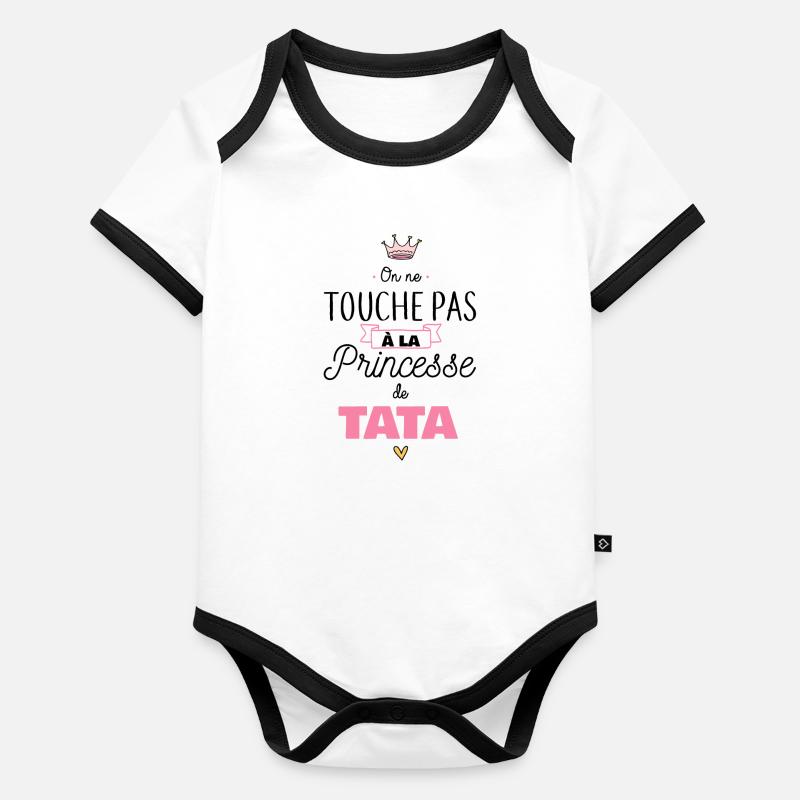 Princesse de tata Body Bébé bio contrasté manches courtes