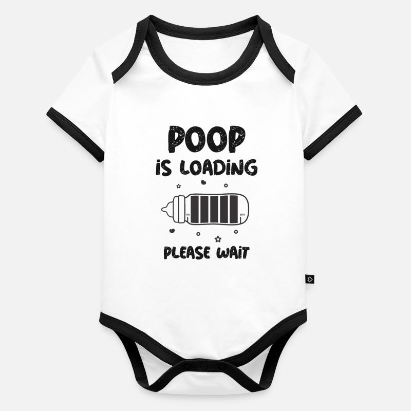 Poop is loading Proverbes bébé bébé naissance bébé Body Bébé bio contrasté manches courtes