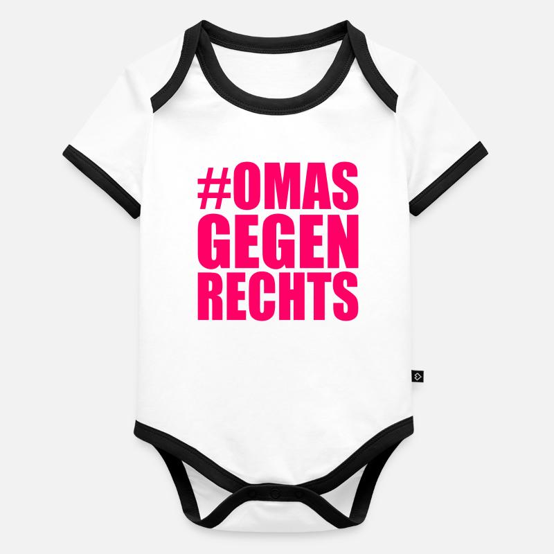 omas gegen rechts Baby Bio-Kurzarm-Kontrastbody