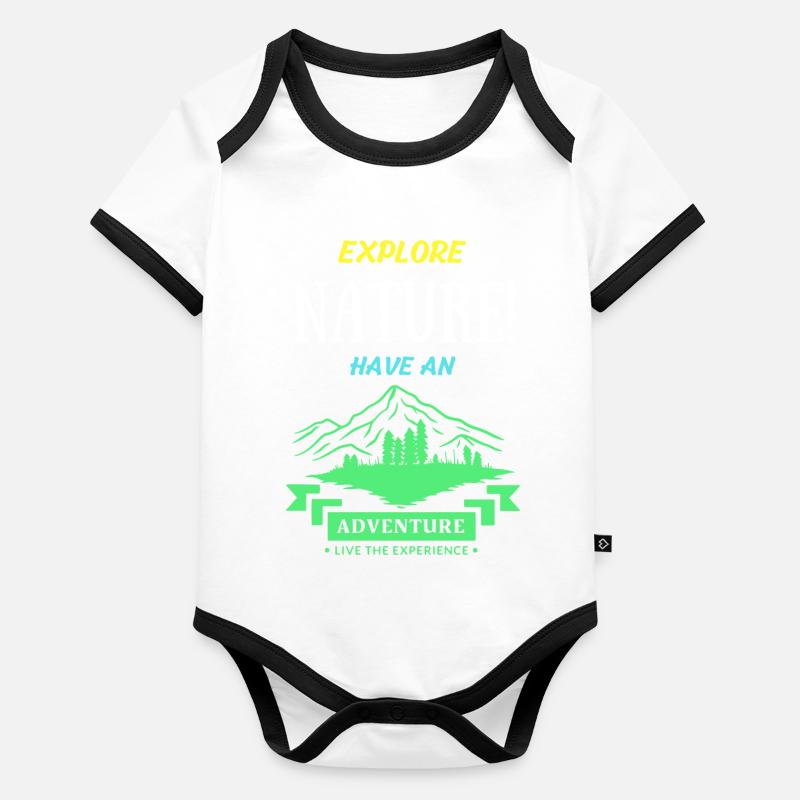 Explore nature have an adventure T-Shirt Organic Baby Contrasting Bodysuit