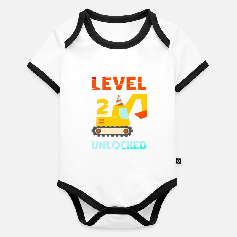 Level 2unlocked Bagger - Baby Bio-Kurzarm-Kontrastbody - undefined
