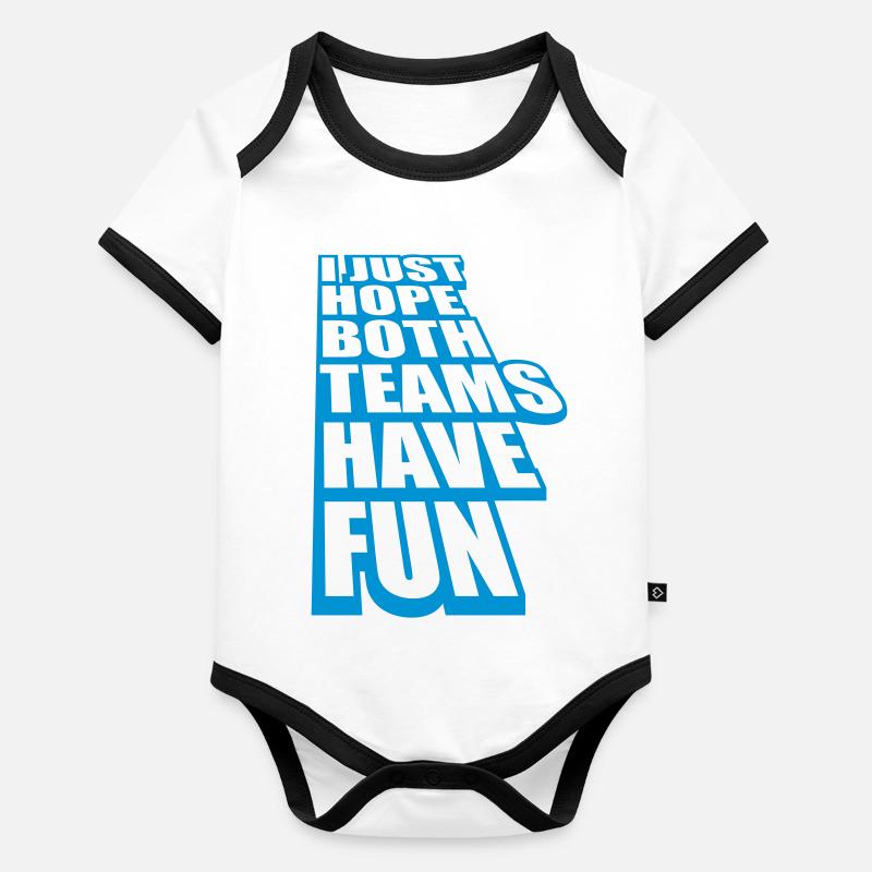 Both Teams Have Fun Organic Baby Contrasting Bodysuit