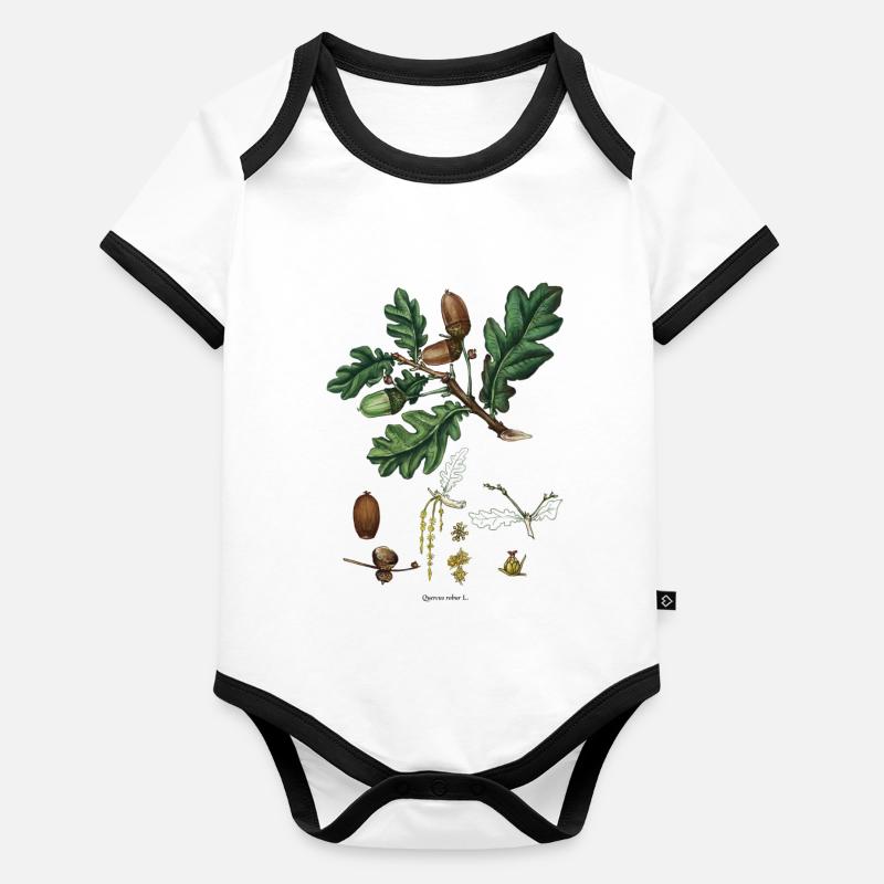 Chêne Body Bébé bio contrasté manches courtes