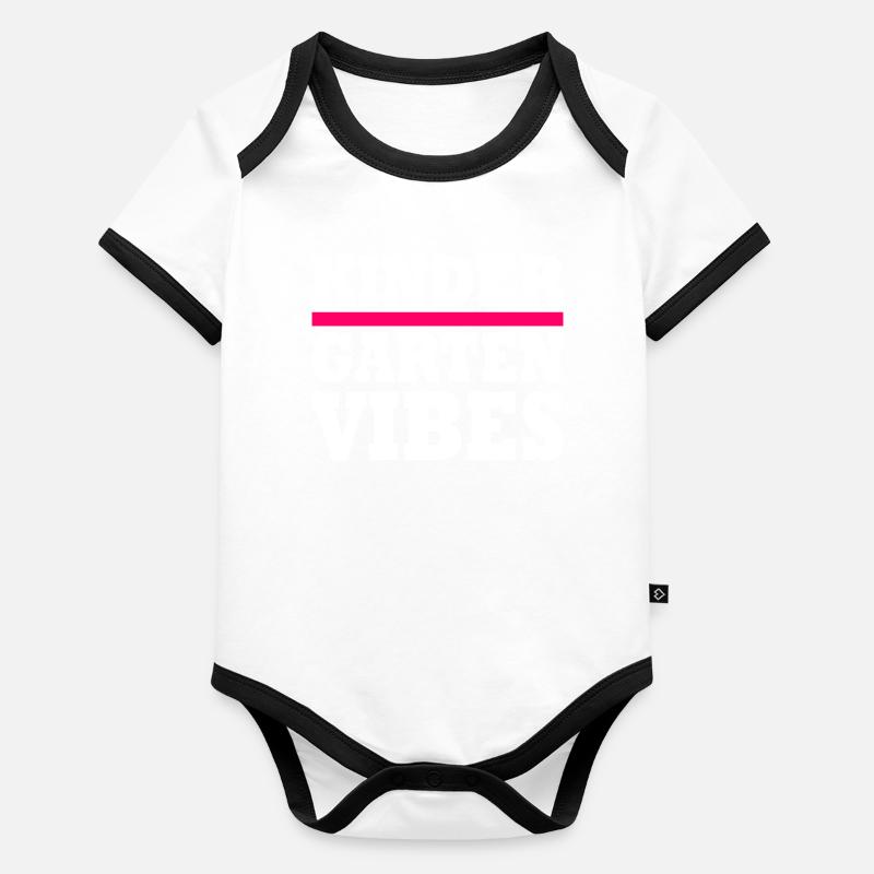 kindergarten vibes Organic Baby Contrasting Bodysuit