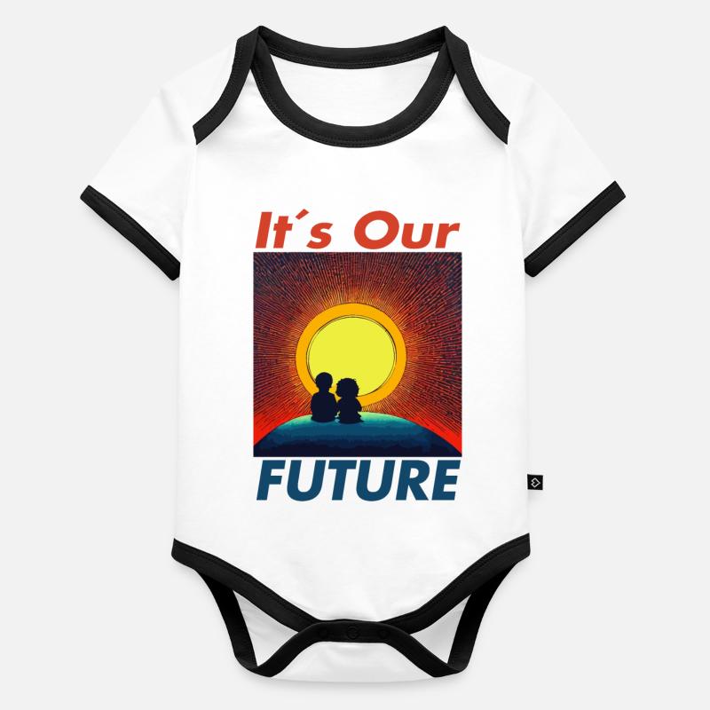 notre future chemise 2 Body Bébé bio contrasté manches courtes