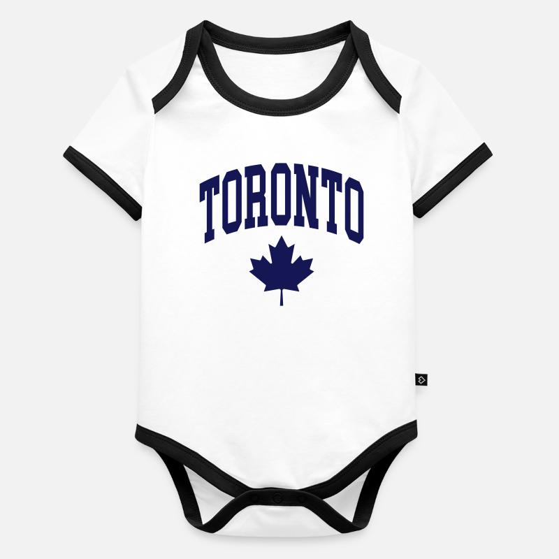 Toronto Maple Leaf Body Bébé bio contrasté manches courtes