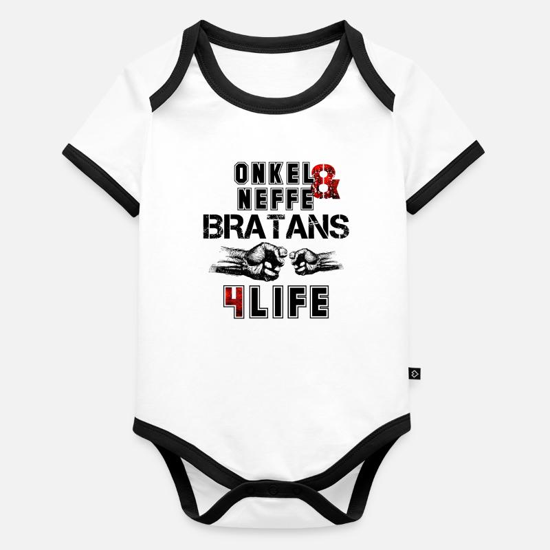 Onkel und Neffe Bratans fürs Leben Geschenk Baby Bio-Kurzarm-Kontrastbody