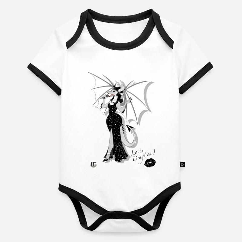 Drag(on) Baby Bio-Kurzarm-Kontrastbody