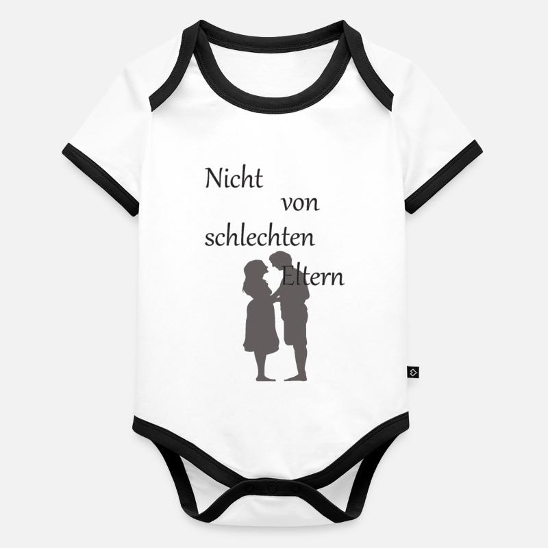 Nicht von schlechten Eltern Baby Bio-Kurzarm-Kontrastbody