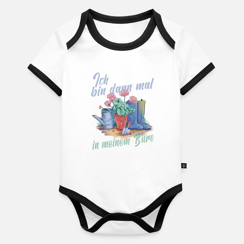 Landschaftsgärtner Gärtner Garten Dame Hobby Baby Bio-Kurzarm-Kontrastbody